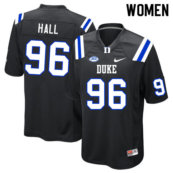 Women #96 Aaron Hall Duke Blue Devils College Football Jerseys Sale-Black